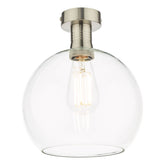 Emerson Semi Flush Antique Chrome Clear Glass dar lighting